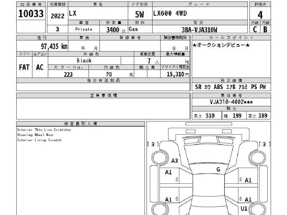 
								2022 Lexus LX600 full									